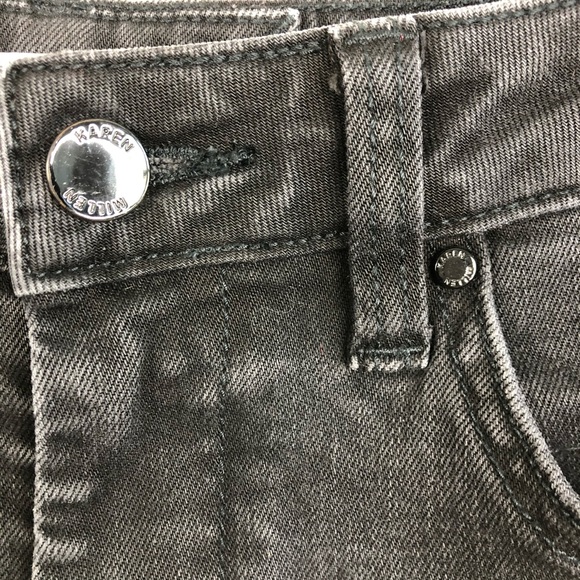 Karen Mullen Gray Gradient Ombré Raw Hem Fray Jean - Picture 3 of 9